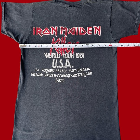1981 Iron Maiden Killers Tour Tee M Screen Stars VTG Metal Eddie Single Stitch - Picture 9 of 9